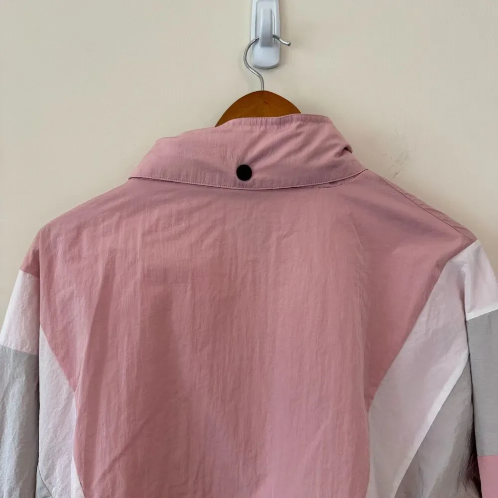 Victoria's Secret PINK  Oversized Pink & White Windbreaker Jacket XS - Picture 4 of 7